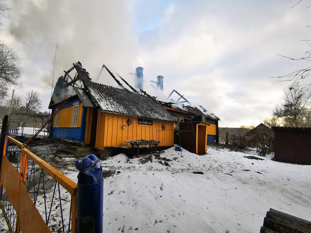 Пожар дом Молчадь Барановичский район
